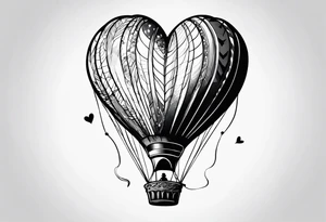 heartshaped small kid party baloon with a string and pulse heartbeat on a string tattoo idea