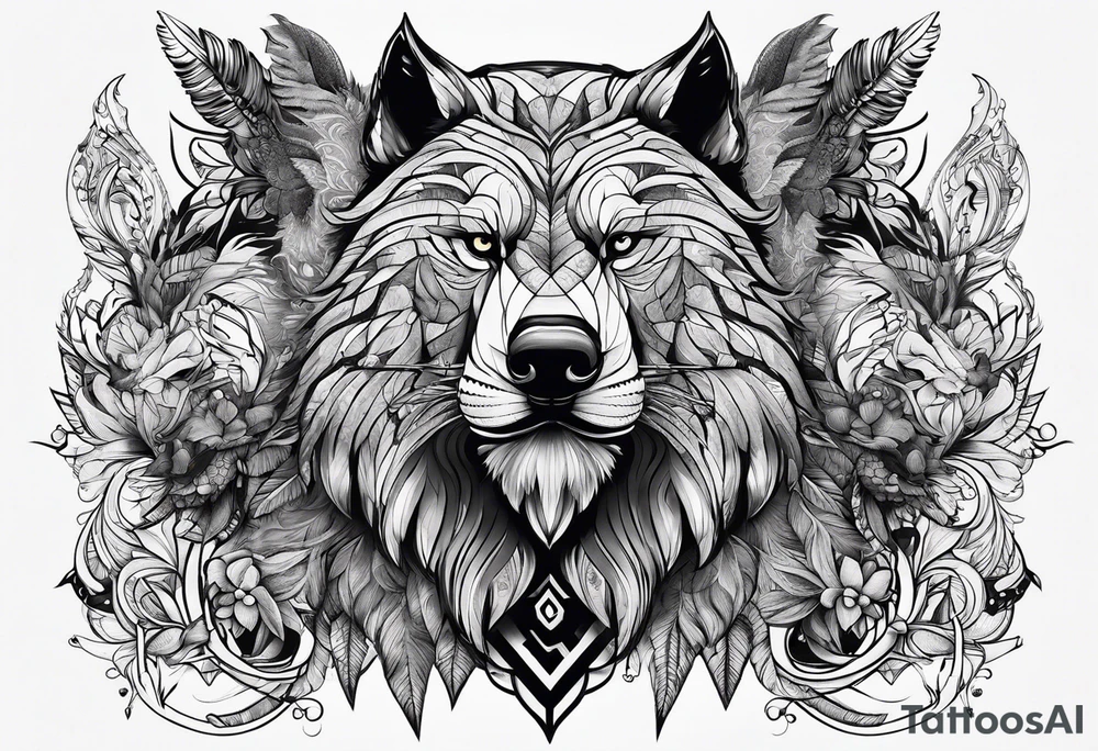 Alpha group of animals tattoo idea