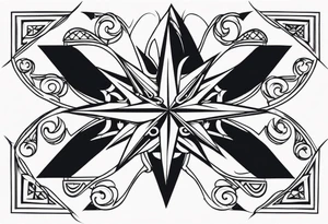 Bold Nautical Star tattoo idea