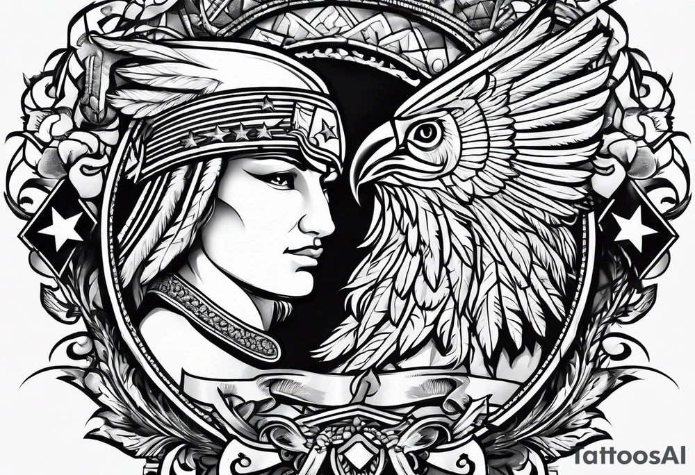 independence, freedom, courage, american, loyal tattoo idea