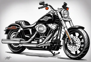harley davidson tattoo idea