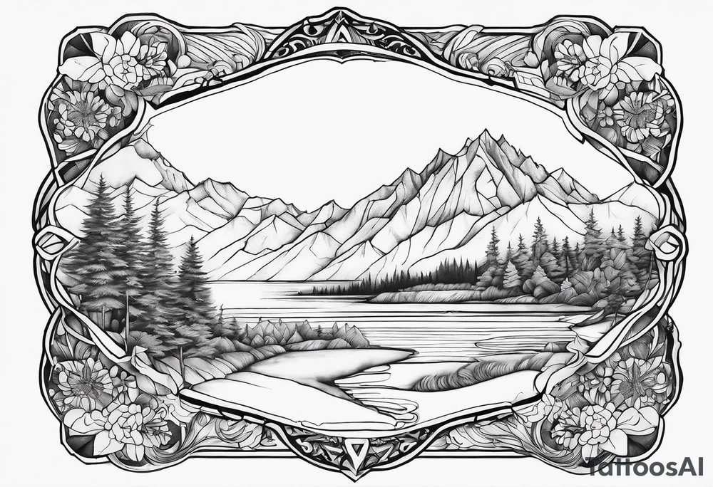 beautiful text box tattoo idea