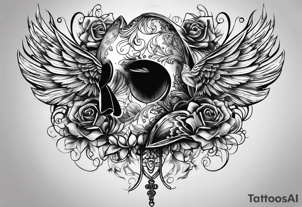 Key to my heart poking through skin and coming out again tattoo idea