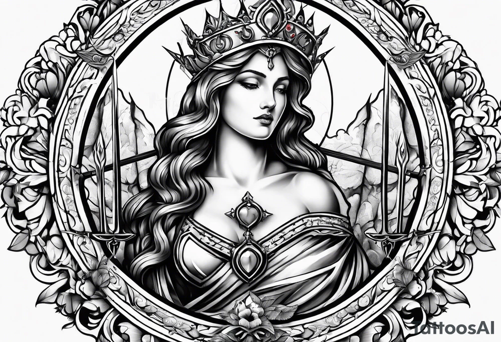 Immaculate heart  with swords or spears going through it tattoo idea