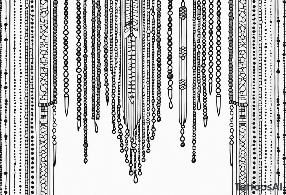 Beaded Fringe PATTERN tattoo idea