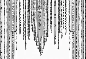 Beaded Fringe PATTERN tattoo idea