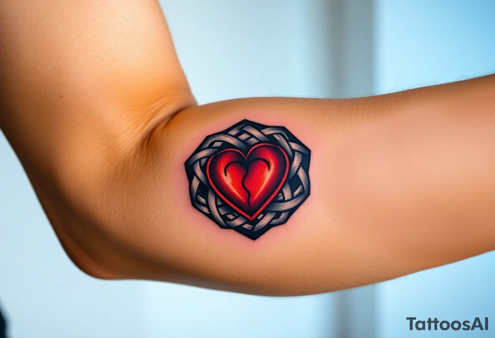 celtic knot with heart tattoo idea