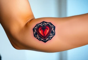 celtic knot with heart tattoo idea
