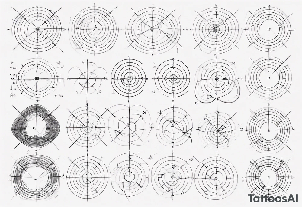 The mathematical friendship graph from graph theory that is cute, shape it like a 6,1 prime knot tattoo idea