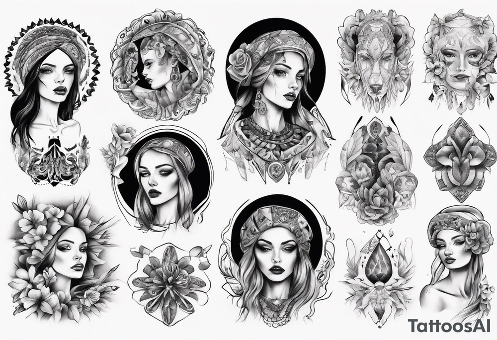 Beautiful Ukrainian Woman tattoo idea