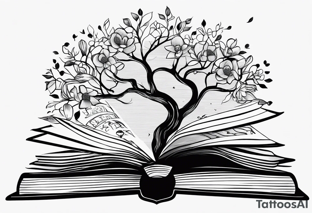 small book title "always be learning" tattoo idea
