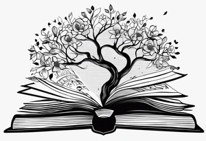 small book title "always be learning" tattoo idea