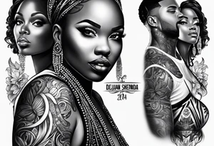 Dejuan & Jeshonda 
est. 2024
written in cursive tattoo idea