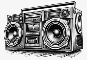 Boombox tattoo idea