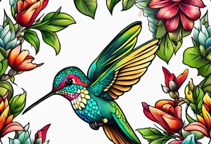 hummingbird tattoo idea