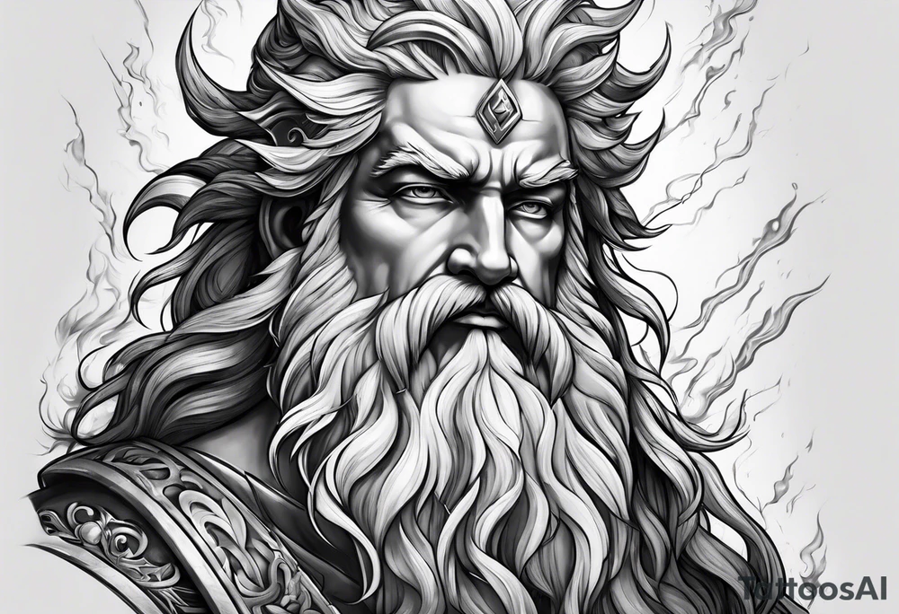 Zeus lightning tattoo idea