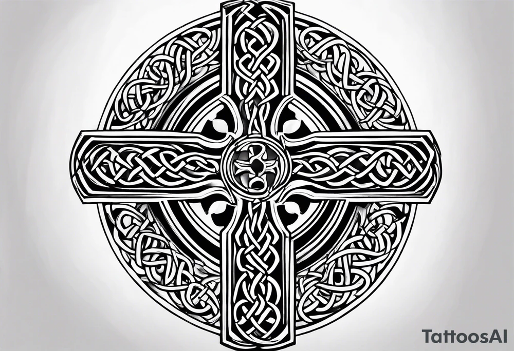 Celtic cross tattoo idea