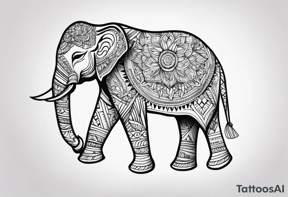 Single needle hand tattoos inspired by Thai elephant/mandala tattoos tattoo idea