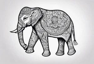 Single needle hand tattoos inspired by Thai elephant/mandala tattoos tattoo idea