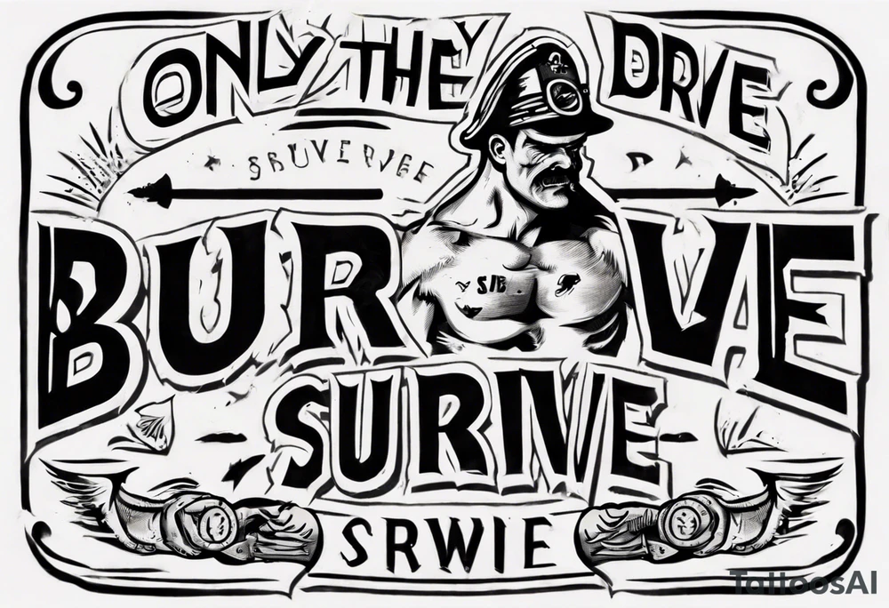 Only the brave survive a boxer with an inscription tattoo idea