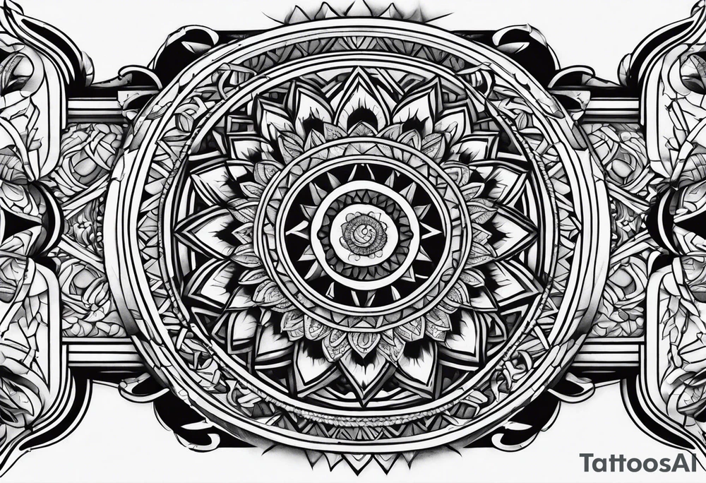 full arm tattoo black work tattoo idea