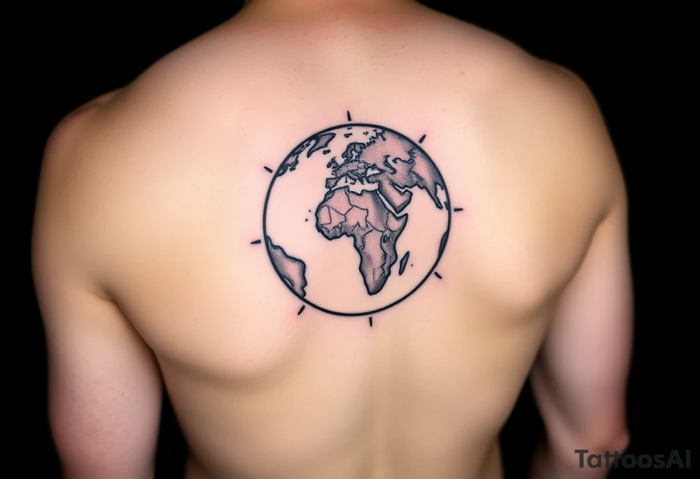 globe with Lilly’s World 16.05.23 tattoo idea