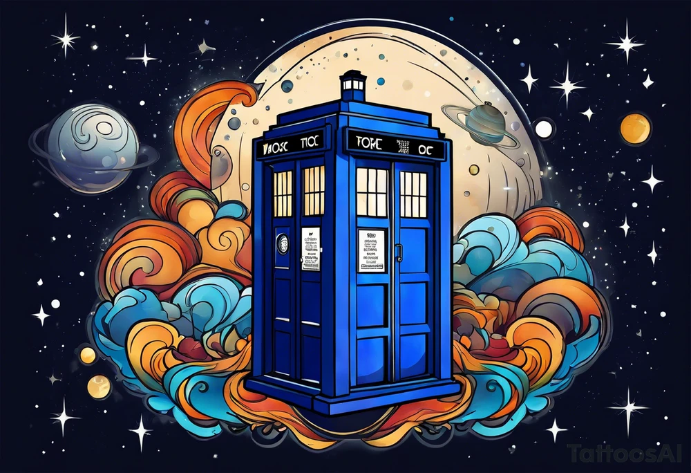 tardis in space tattoo idea