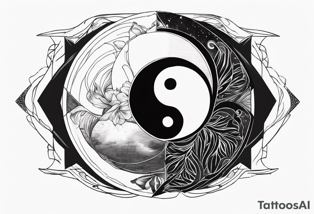 daftpunk ying yang tattoo idea
