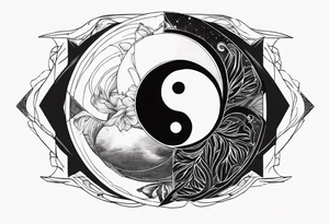 daftpunk ying yang tattoo idea