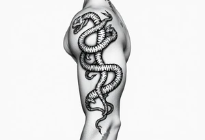 A vein wrapping around my arm with snakes climbing up it tattoo idea