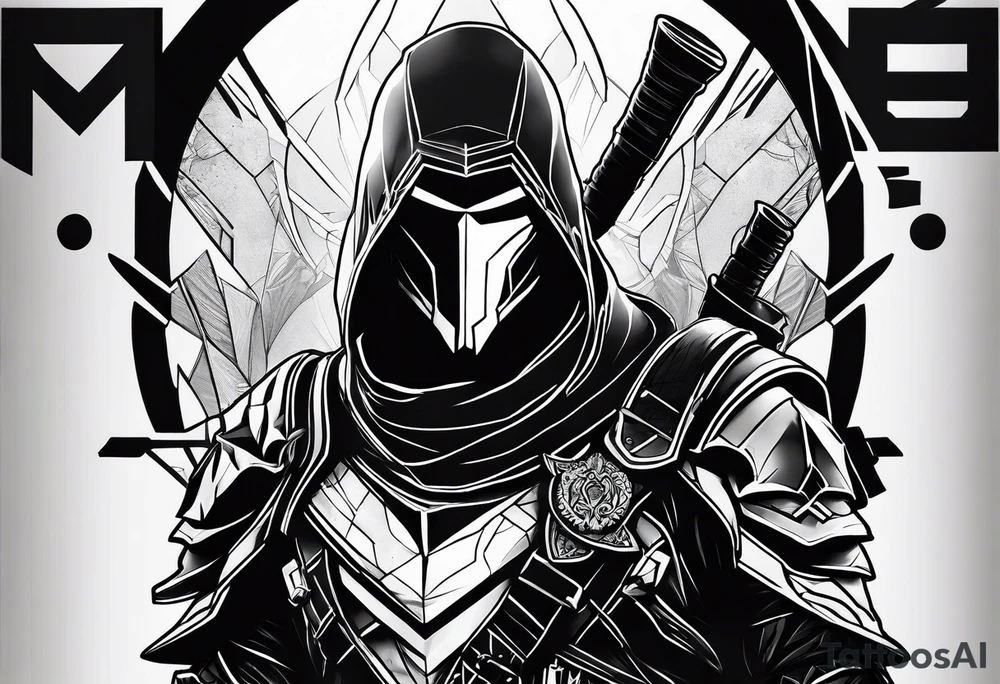 destiny 2 hunter on 1 knee tattoo idea