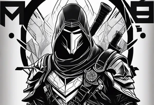 destiny 2 hunter on 1 knee tattoo idea