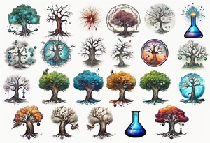 A chemistry tree tattoo idea