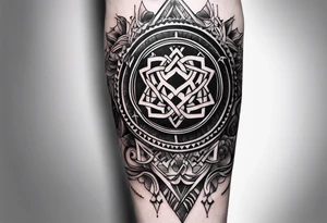 Hræsvelgr forearm tattoo with runes tattoo idea