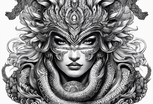 quetzalcoatl snake full body wrap arm sleeve tattoo idea