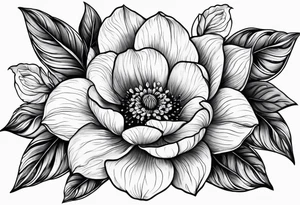 February, October and June birthflowers tattoo idea