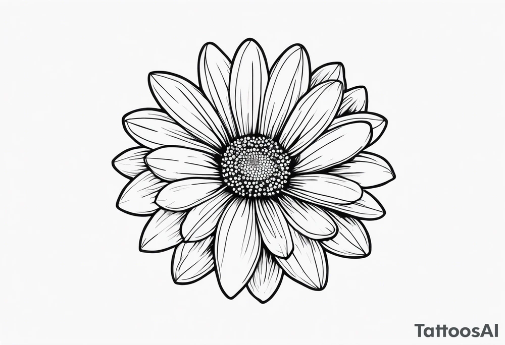 Fine line daisy tattoo idea