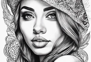 woman with boobs tattoo idea
