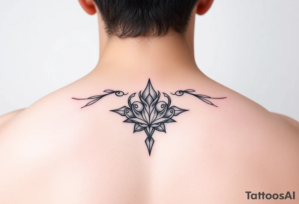Simple minimalist feminine tattoo small line art tattoo idea