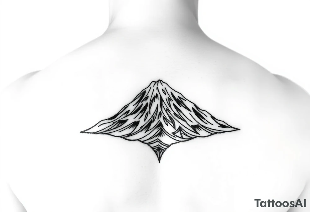 Traditional Mt Taranaki tattoo tattoo idea
