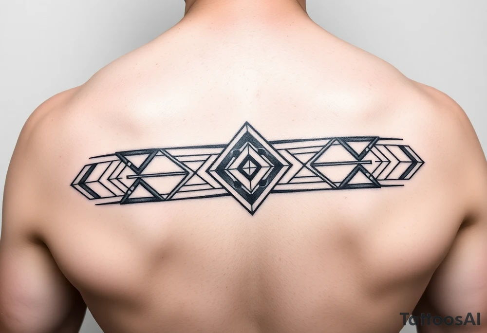 armband geometric tattoo idea