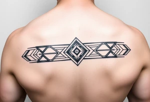 armband geometric tattoo idea