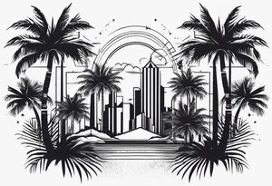 Palm trees tattoo idea