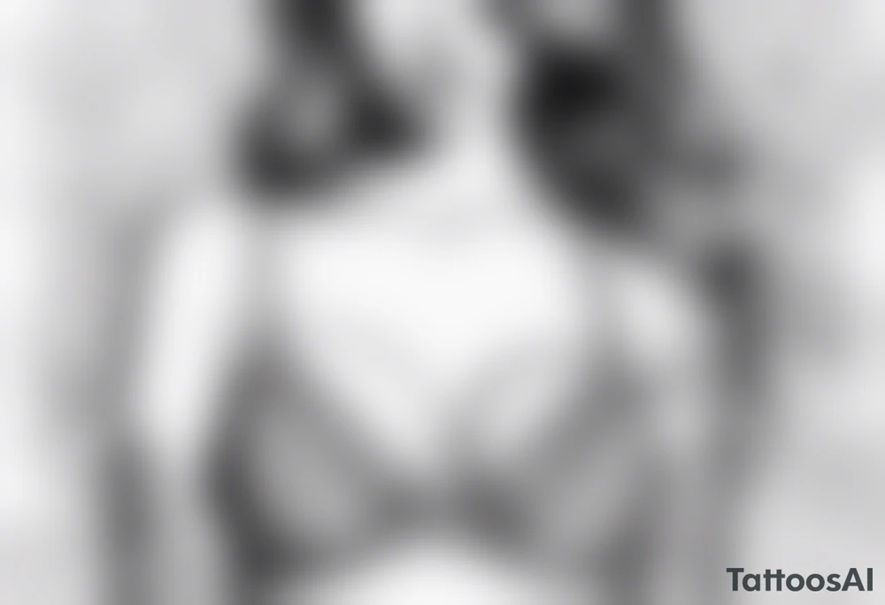 Woman in bikini tattoo idea
