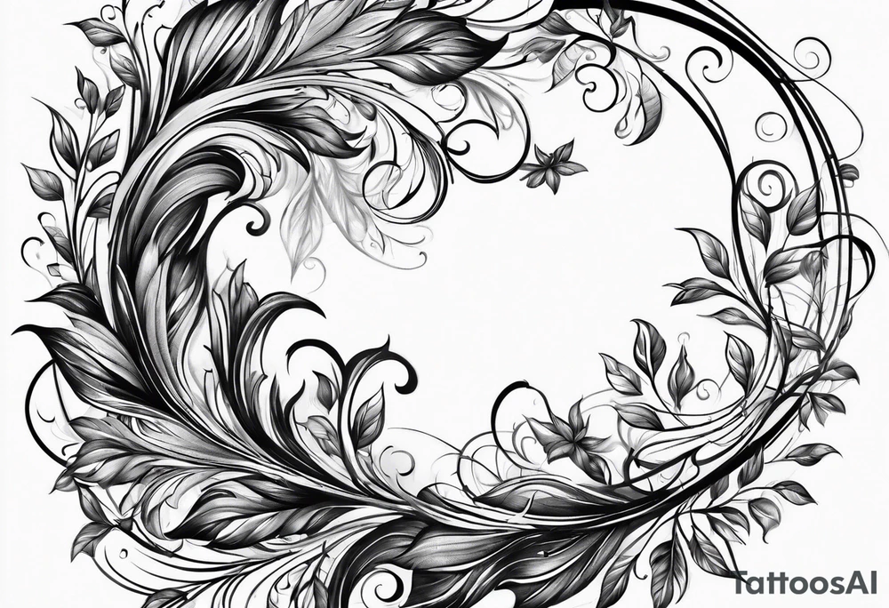 Leaves swirling in the wind tattoo idea