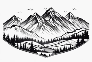 Mountains tattoo idea