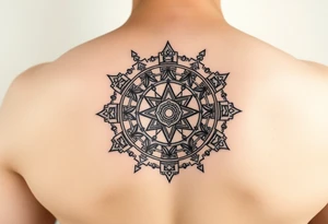 Mayan Astronomy surrounded stars tattoo idea
