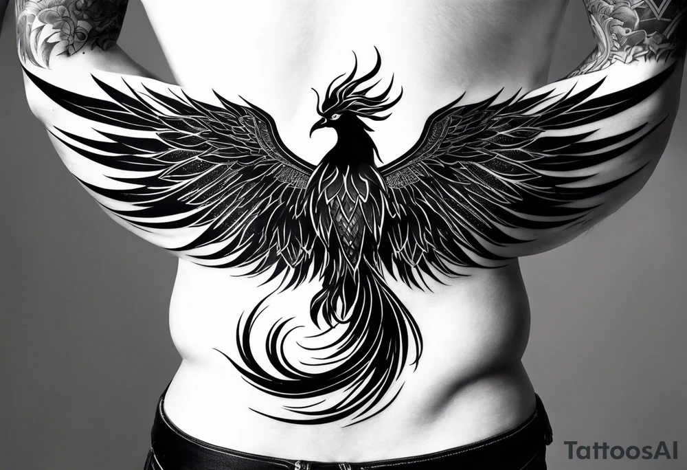 A full sleeve tattoo showing A large phoenix over my shoulder  A person/angel flying through a starry night sky, Some witches or salem witch trial type imagery  a blacked out silhouette from a picture of my band after a show tattoo idea
