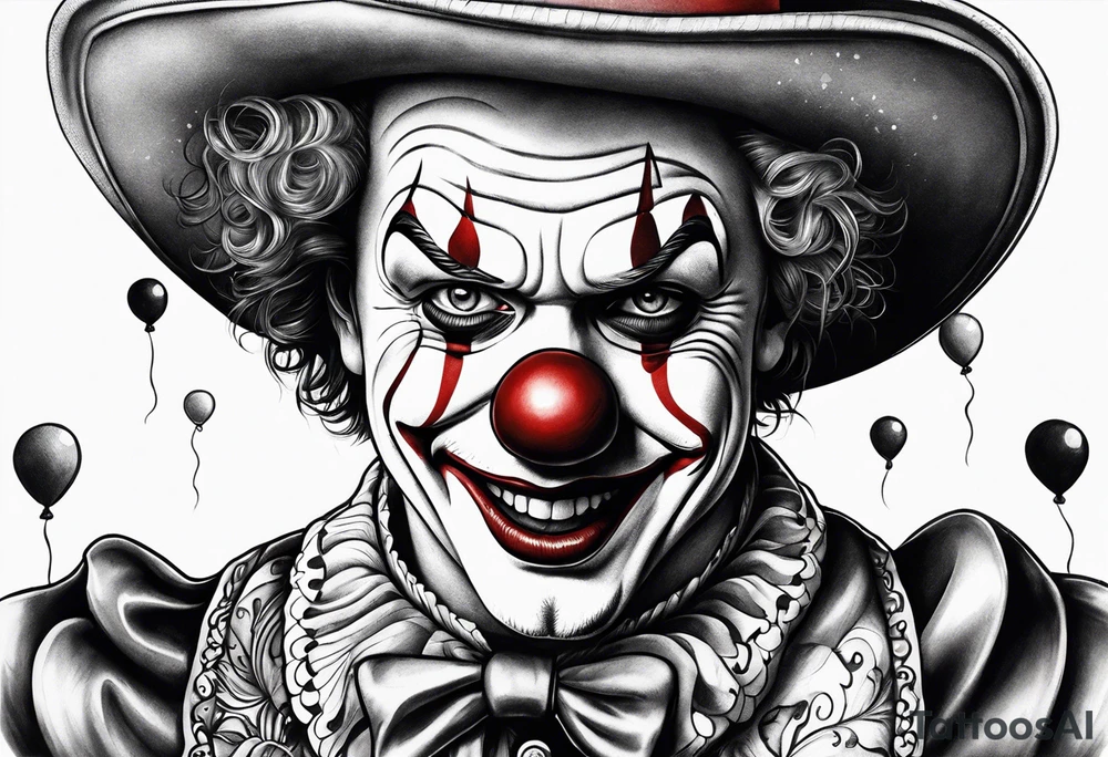 A clown tattoo idea