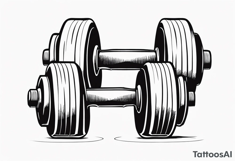 dumbbells tattoo idea